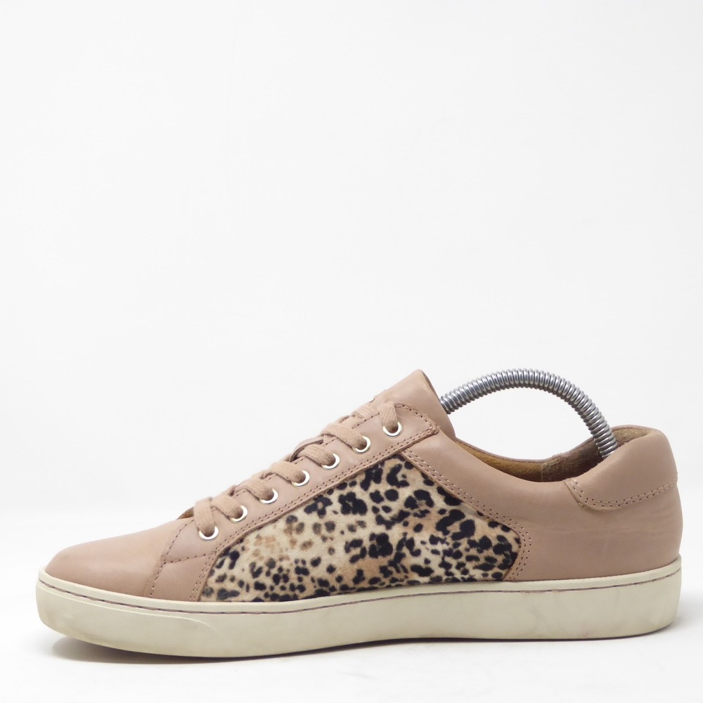 Born Sur Cheetah Print Leather Sneakers Women's Size 10M Pink Brown Lace Up - Picture 2 of 8